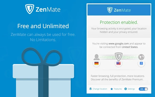 Gratis VPN för Chrome: ZenMate VPN