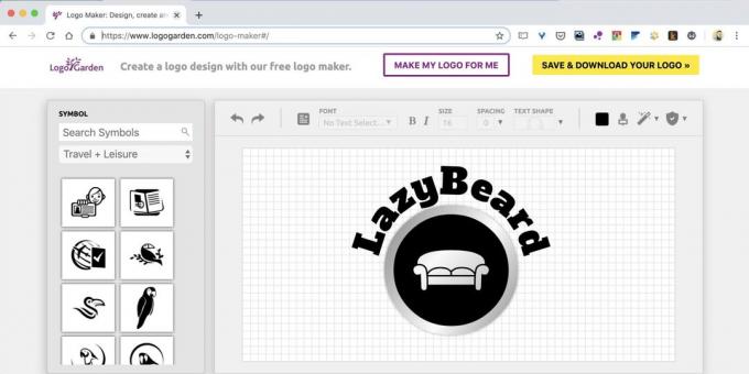 Hur man skapar en logotyp på nätet Online Logo Garden