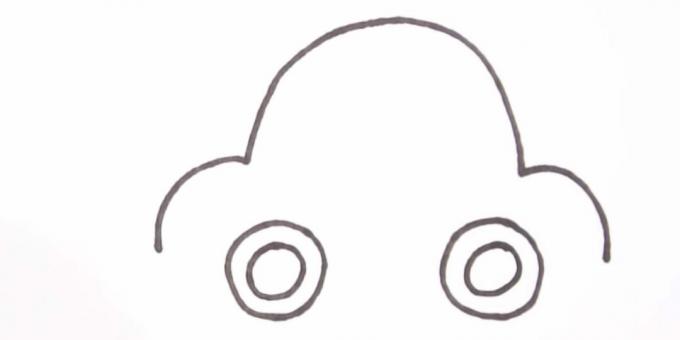 Hur man ritar en bil: skildra hjulen