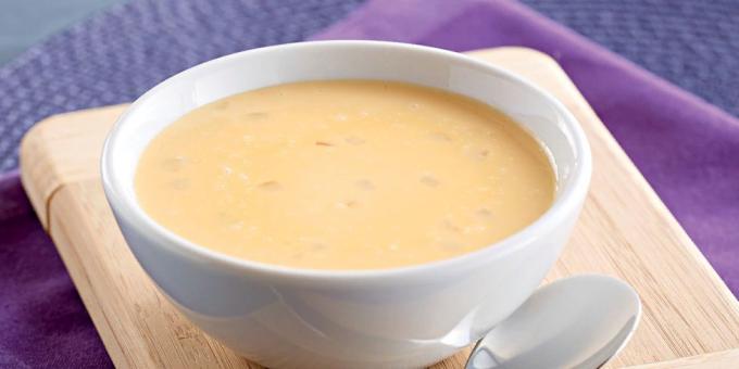 Soppa med smält ost - läckra och billig