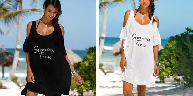 Beach dress: dress-shirt