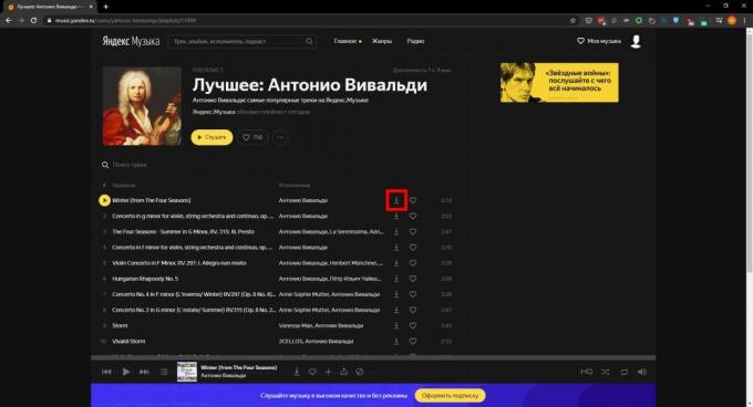 Ladda ner musik från Yandex. Musik ": Skyload
