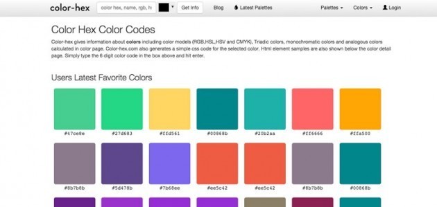 Color Hex Färgkoder