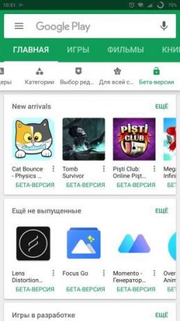 android Google Play: testa applikationer