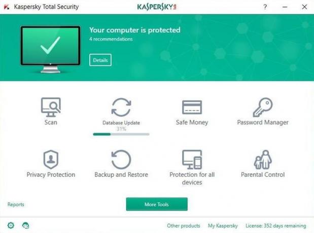 Anti-Virus för Windows 10: Kaspersky Total Security 2017