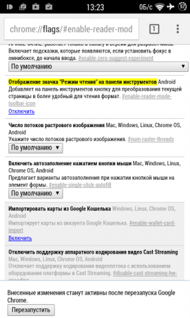 Chrome Android läsning