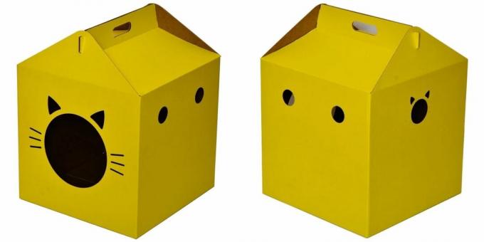 Katthus: i form av en låda