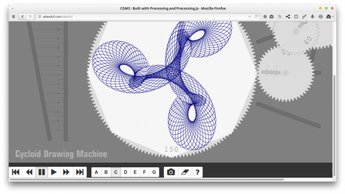 Översikt av små webbapplikationer: Cycloid Drawing Machine