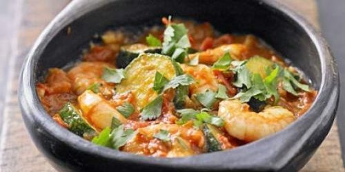 De bästa recept med ingefära: Curry zucchini och räkor med ingefära