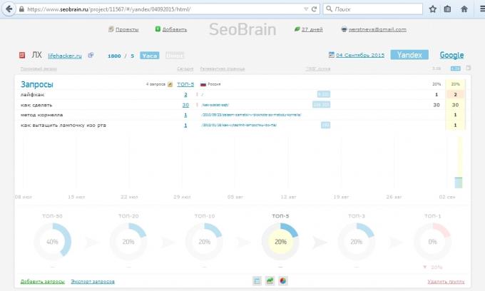 Serviceöversikt SeoBrain, projektrapport